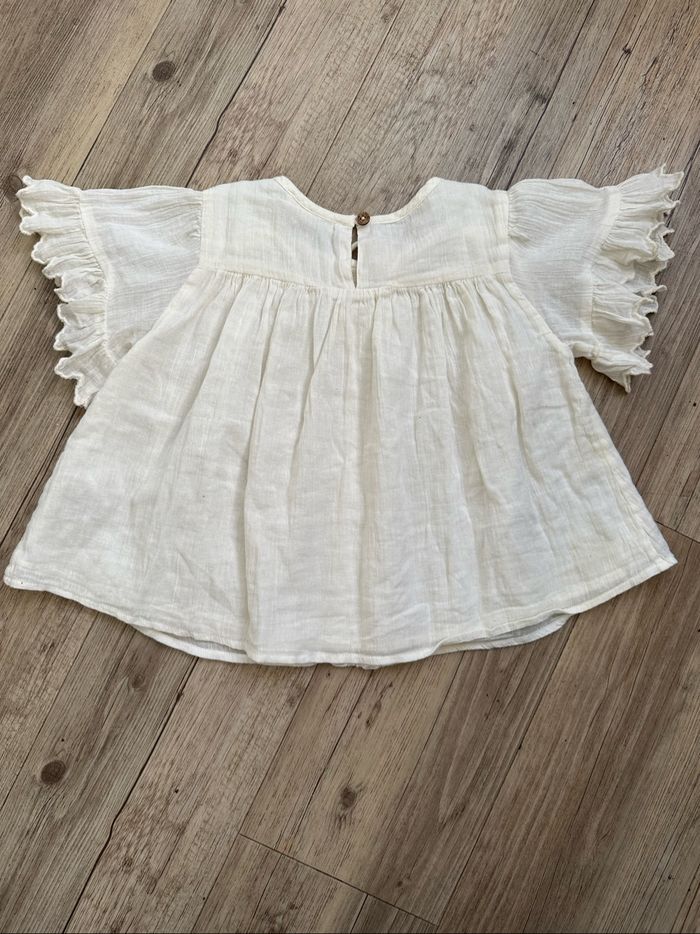 Blouse  Louise misha à pompons  blanc cassé 4 ans - photo numéro 6