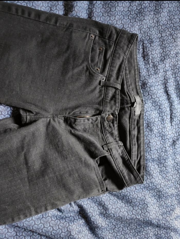 Pantalon jean noir droit vraies poches - photo numéro 4
