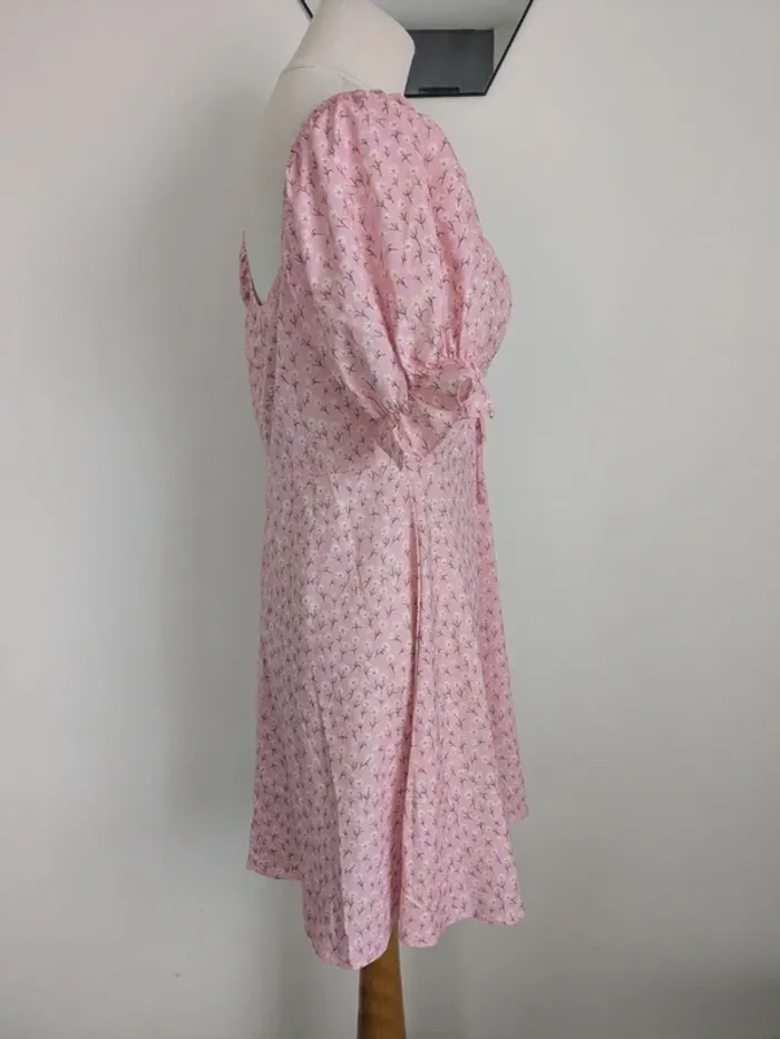 Robe fleurie rose T40 : shein - photo numéro 4