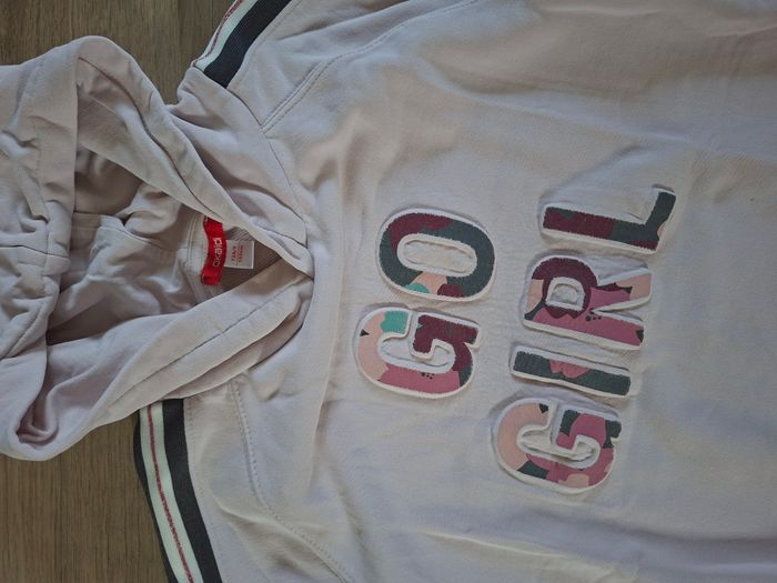 Sweatshirt à capuche rose pâle "Go girl" Okaïdi 12 ans - photo numéro 2