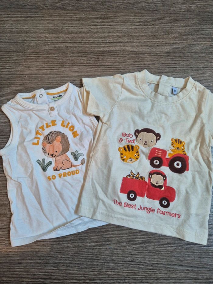 Lot de 2 t shirt animaux