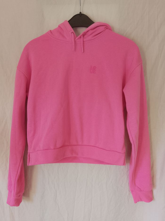Sweat à capuche rose