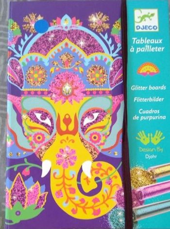 Tableaux à pailleter animaux indiens (Djeco) 