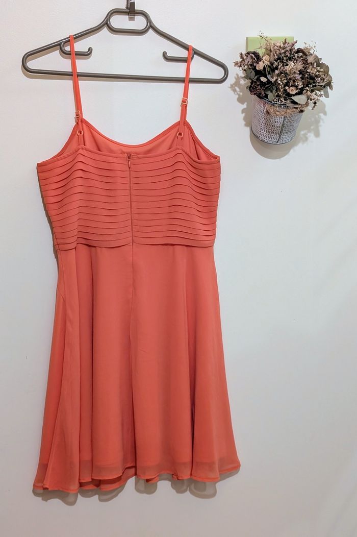 🌺 Robe courte corail Cache Cache – Taille M - photo numéro 2