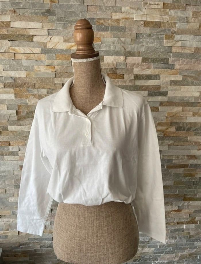 Polo blanc Zara taille S