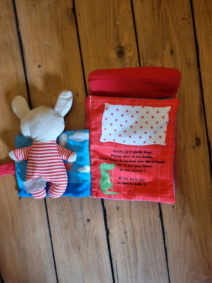 Livre avec doudou / peluche bonjour mon trésor - photo numéro 3