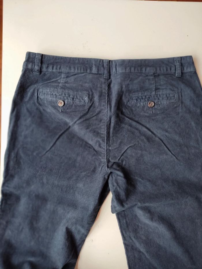 Pantalon chino en velours de coton bleu marine pour femme taille 44, Closette - photo numéro 7