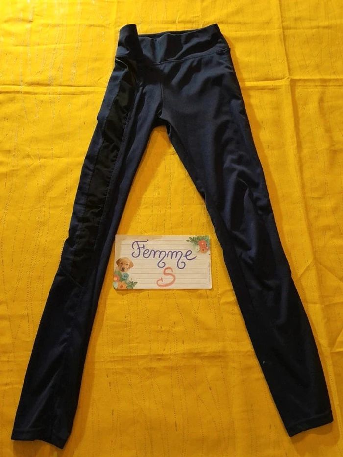 Leggings sexy ajouré femme bleu marine S