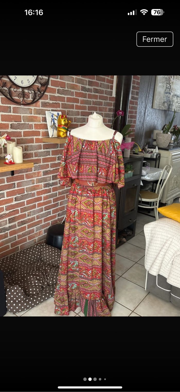 Robe longue bohème taille 2 - photo numéro 2