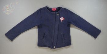Gilet cardigan molleton bleu marine La Compagnie Des Petits 5 ans 110 cm fille