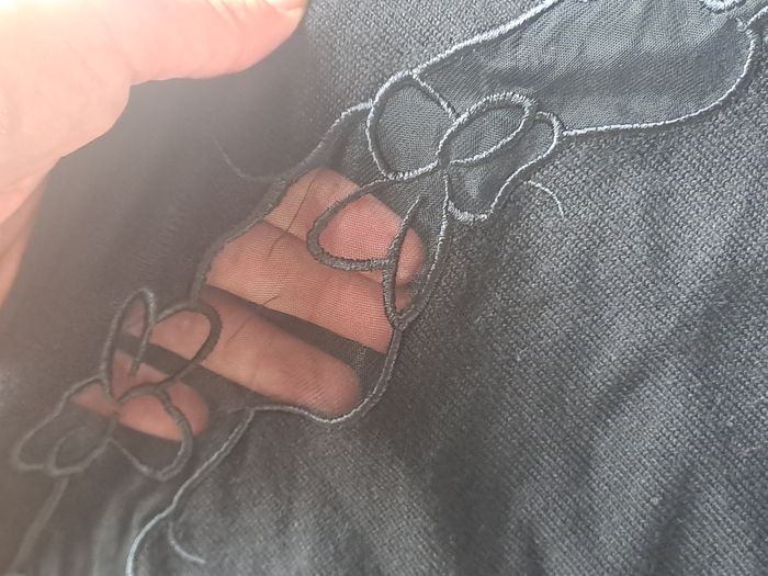 Pull noir avec transparence Taille 40 Heine - photo numéro 6