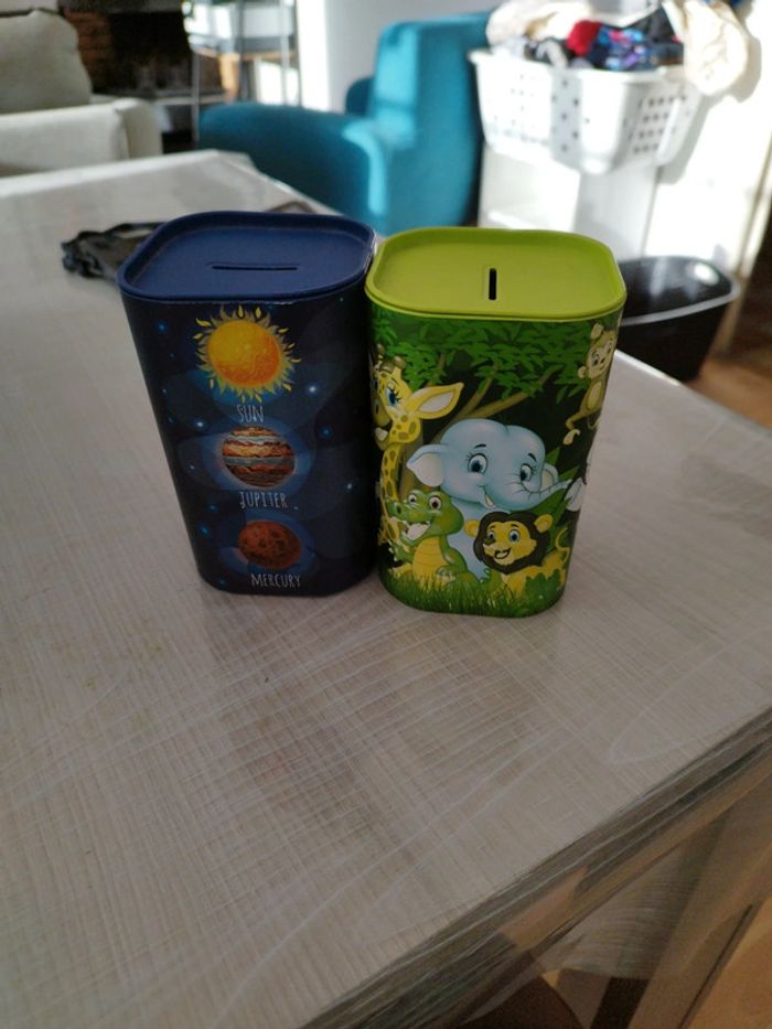 Lot de 2 tirelires
