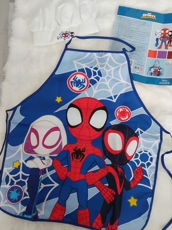 Tablier et toque enfant, spidey et ses amis, neuf
