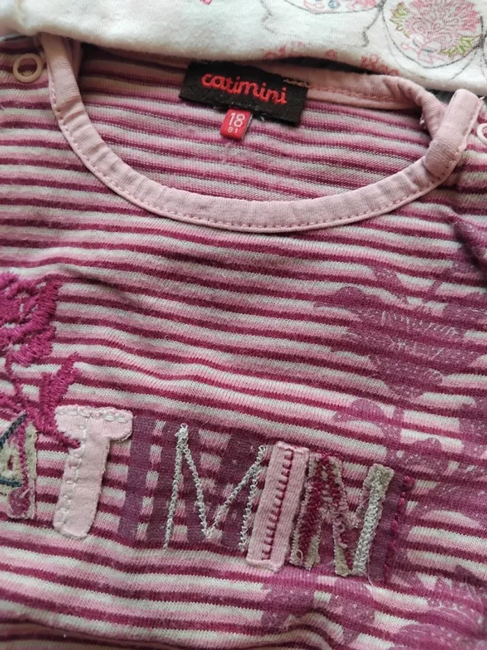 💡 lot de cinq tee shirt manches longues fille 18 mois - photo numéro 2