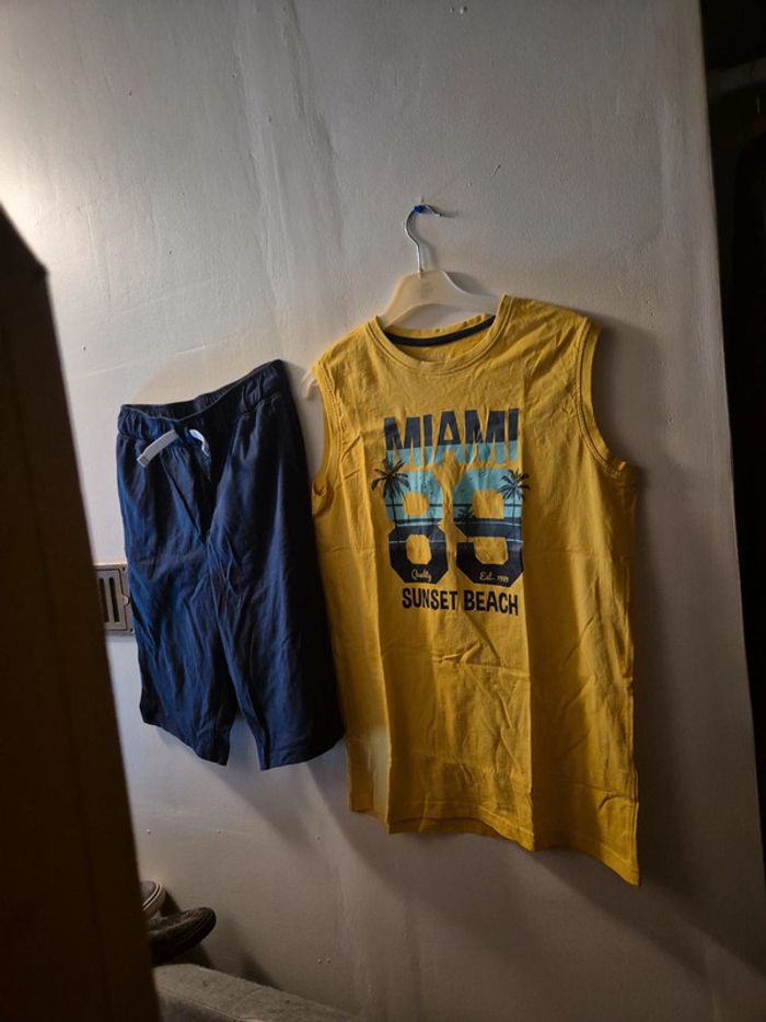 Ensemble tee-shirt + short garçon