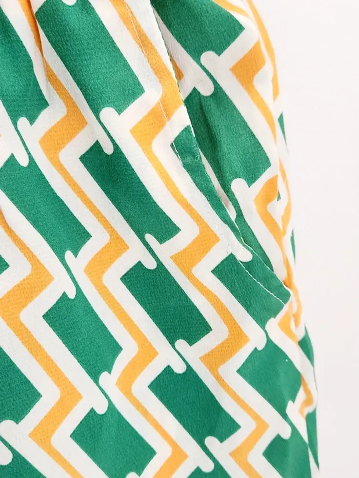 🟢 Ensemble d'été homme Frilivin - Taille L/XL - Motif graphique vert/jaune 🌞 - photo numéro 4