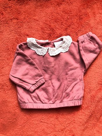 Sweat à col en dentelle - 6 mois