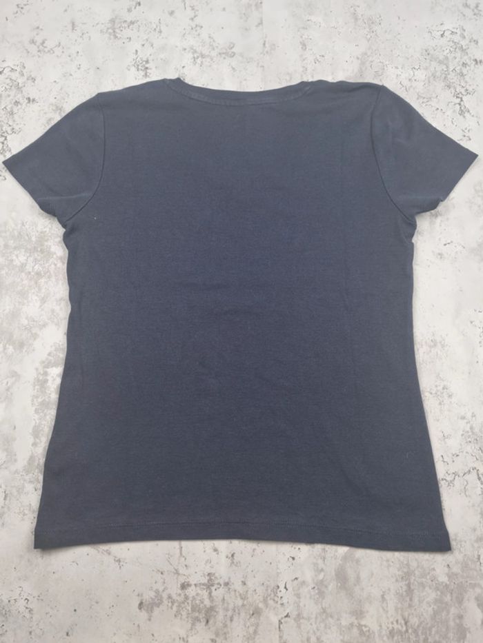 T-shirt col V Tommy Hilfiger bleu marine – Taille M Femme - photo numéro 4