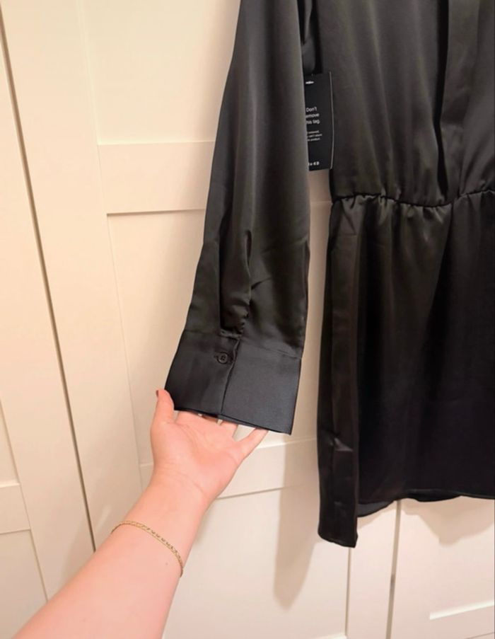 Robe noir satinée NA-KD - photo numéro 6