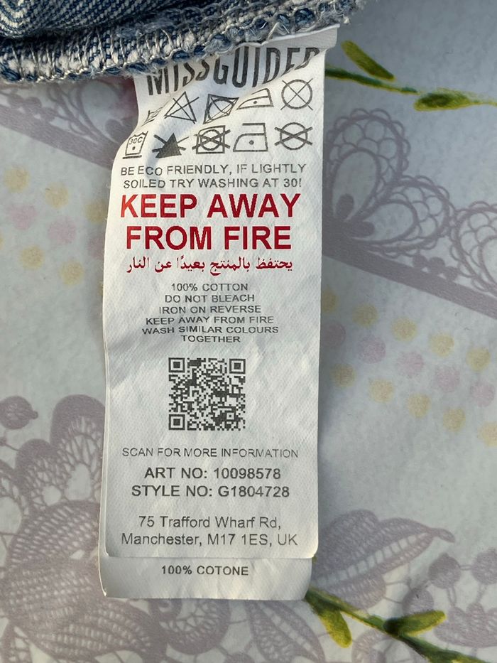 Missguided - Short en jean bleu taille haute 100% coton - photo numéro 4