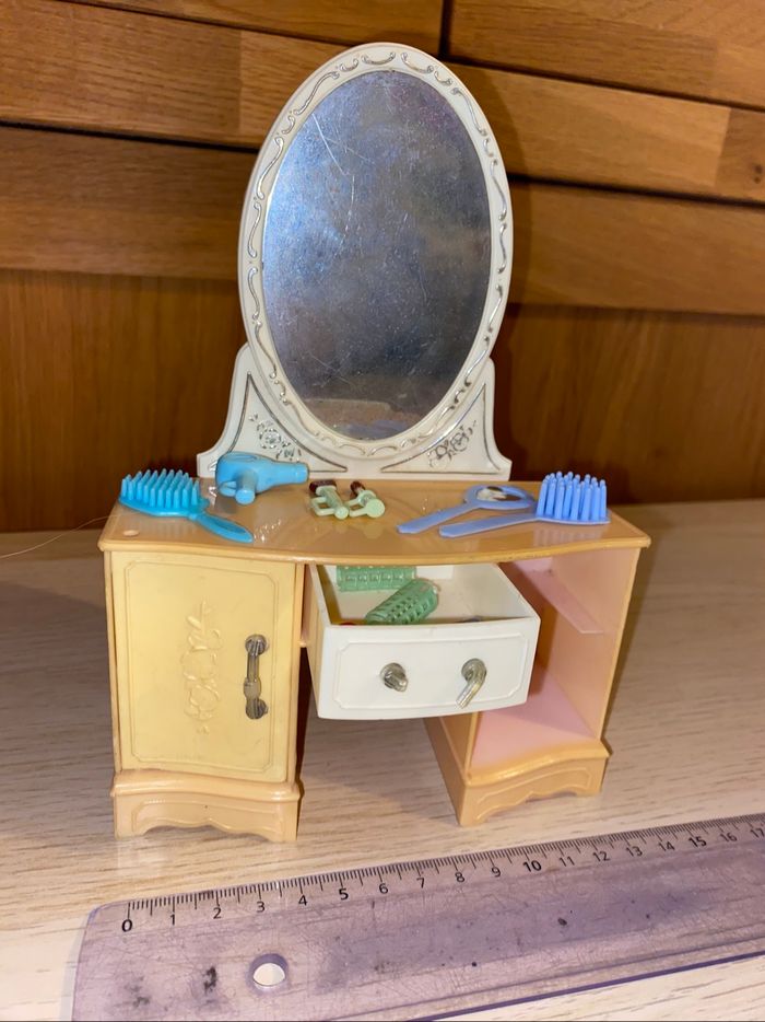 Coiffeuse poupée brosse peigne miroir bigoudi - photo numéro 2