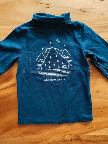 Tee shirt manches longues col roulé