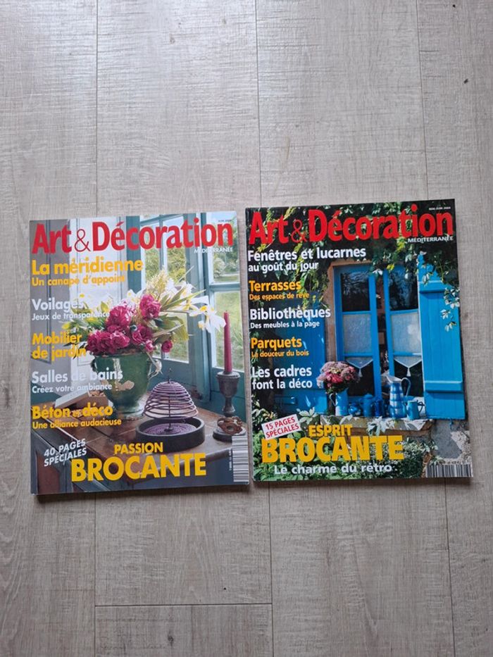 2 livres Art &Décoration spécial brocante