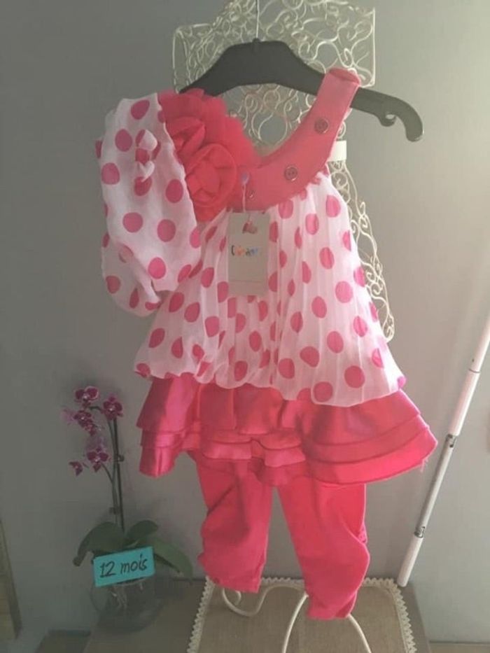 Ensemble fille 12 mois Chicaprie