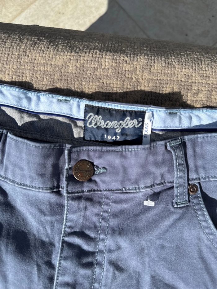 Pantalon Wrangler TEXAS bleu/gris - Taille W34 L32 - Coupe droite homme - photo numéro 6