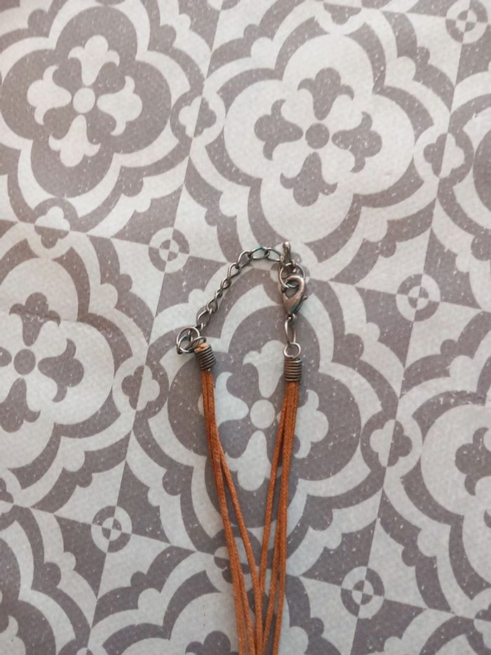 Collier fantaisie feuille nacre - photo numéro 4