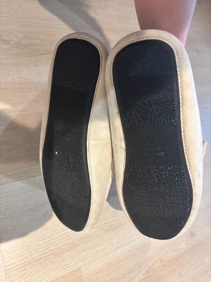 Mocassins pantoufle beige fourré - photo numéro 3