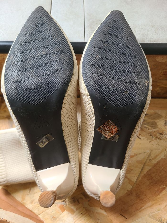 Chaussures chaussettes écrues T38 - photo numéro 4