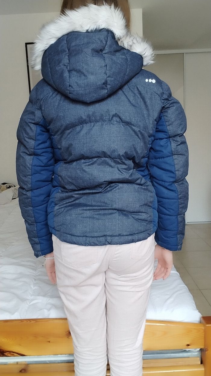 Manteau doudoune hiver bleu marine pour fille - photo numéro 4