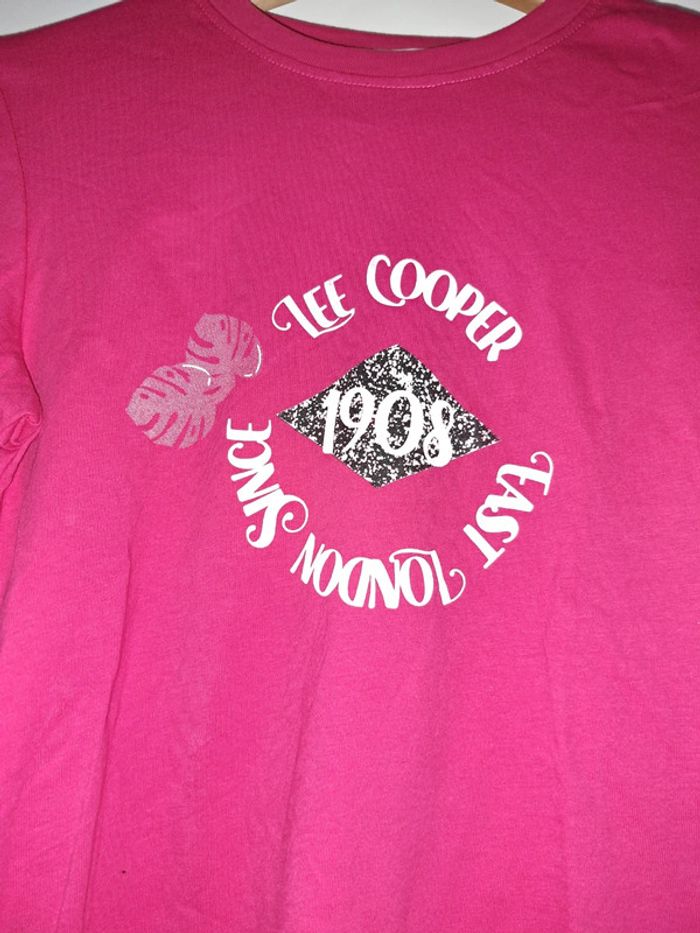 T-shirt rose/fuschia Lee Cooper - photo numéro 3