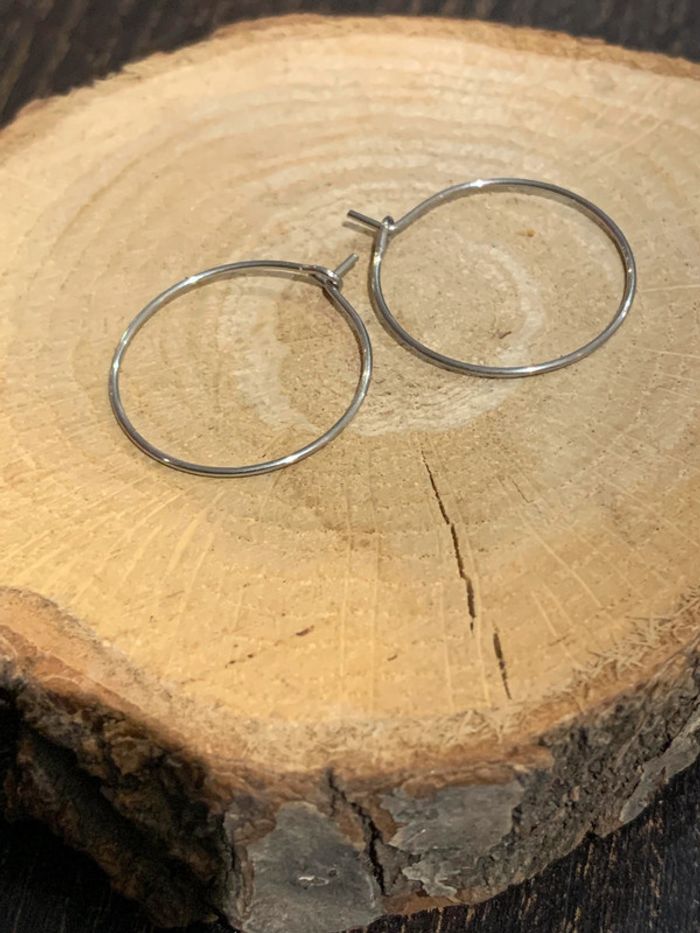 Boucles d'oreilles créole acier