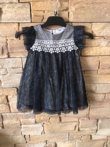 Robe bleu nuit pailleté 6 mois