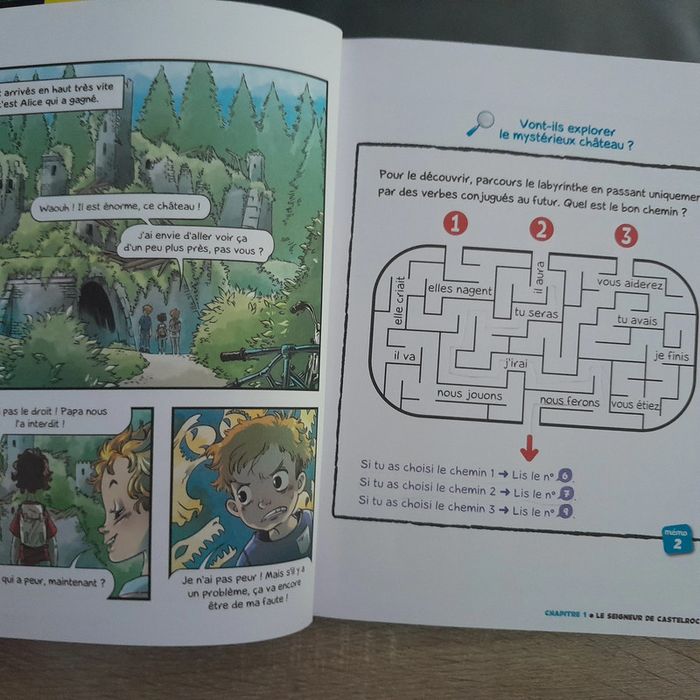 livre l'énigme des vacances BD - Le chevalier sans tête du CE2 au CM1 - photo numéro 2