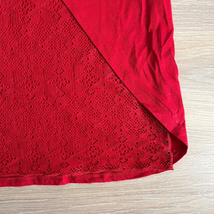 Haut rouge à dentelle Naf Naf - photo numéro 5