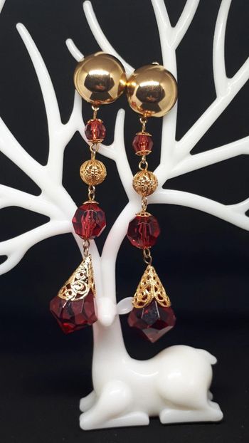 Très grand boucles d'oreilles vintage