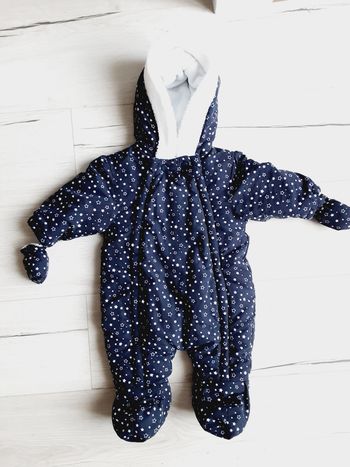 Vêtement bébé fille combipilote bleue marine Kimbaloo 6 mois