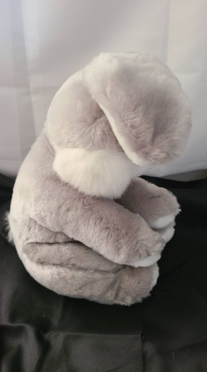 Peluche Lapin gris blanc Lascar 36 cm - photo numéro 8