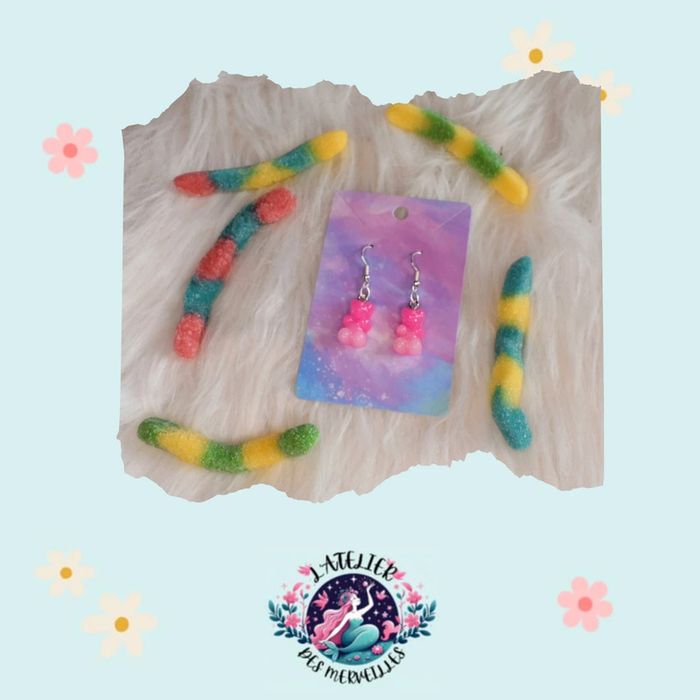 Boucle d'oreille ourson