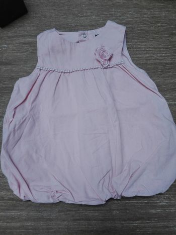Robe boule cérémonie mariage rose pâle  fleurs Kiabi bébé fille 6 mois