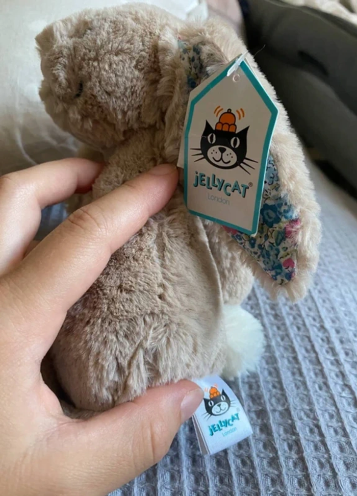 Retraité petit jellycat fleur beige lapin - photo numéro 2