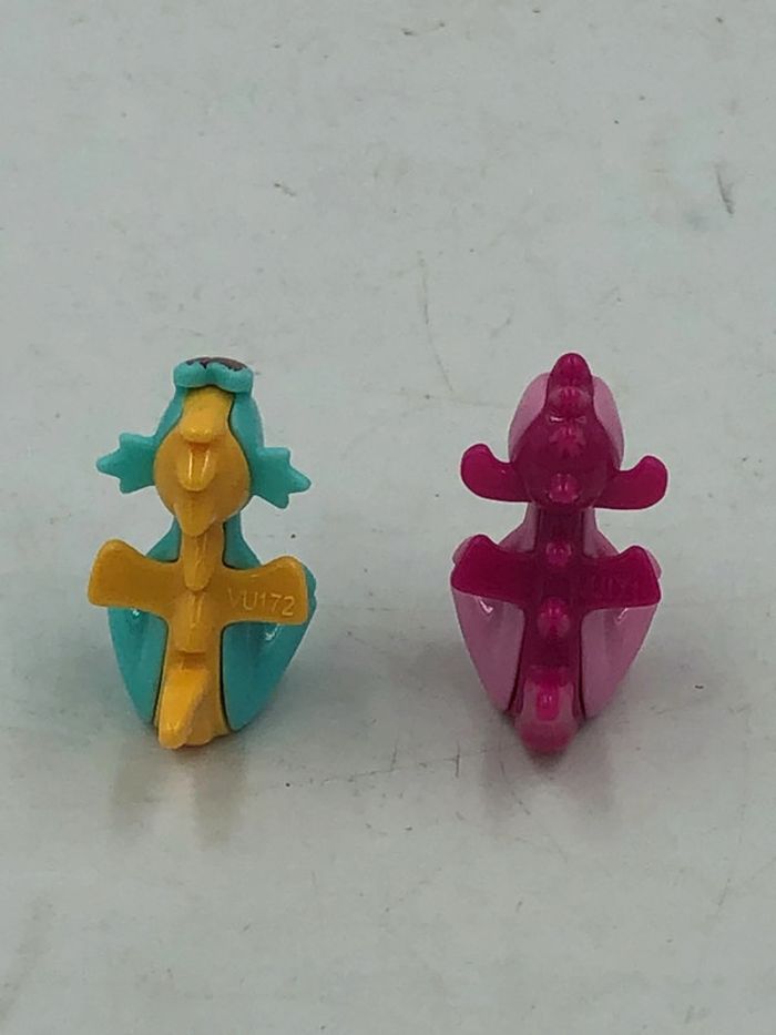 Lot de deux mini figurines Dragon rose et bleu - photo numéro 3
