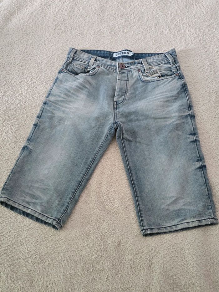 Baggy Jort bermuda jeans 🍒creeks🍒taille 38