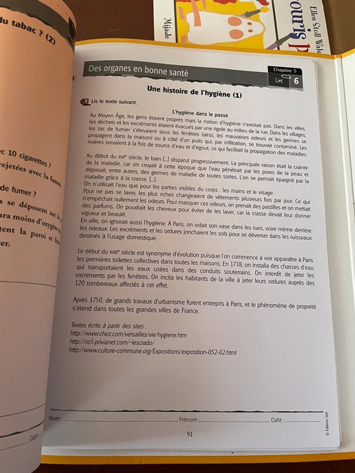 Le corps humain et l’éducation à la santé cycle 3 éditions sed - photo numéro 15
