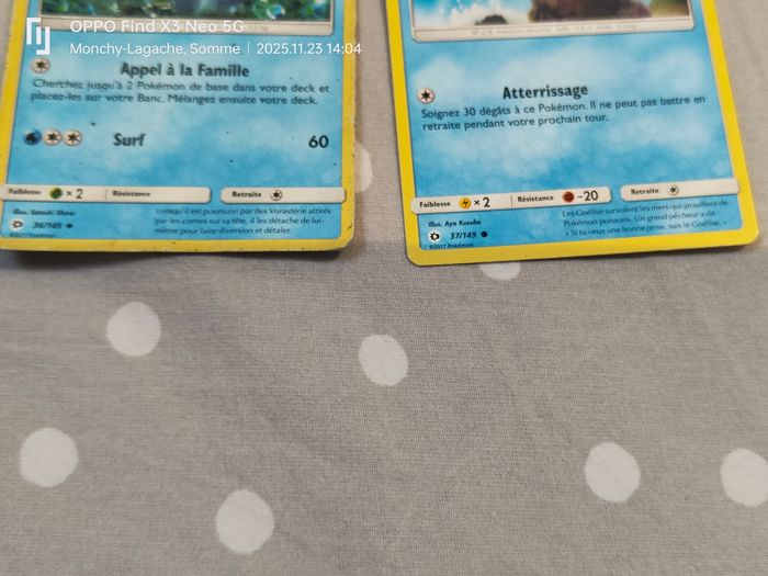 Lot 2 Cartes Pokémon base 2017 - photo numéro 3