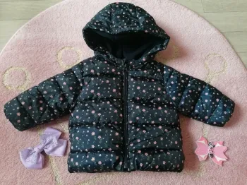 Blouson manteau fleuries bébé fille