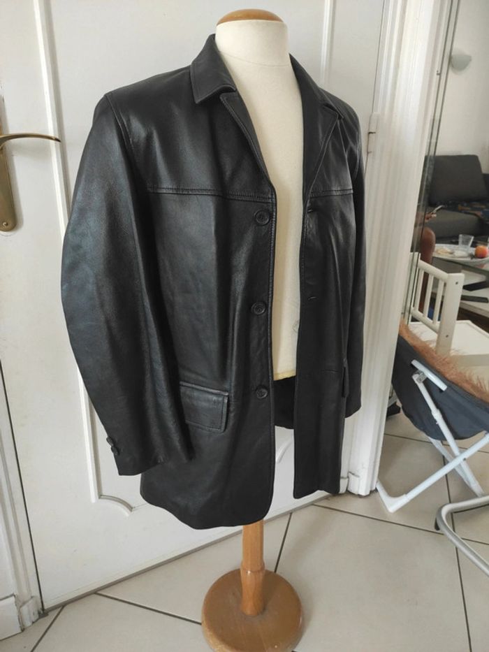 Veste Homme en cuir noir Devred - photo numéro 2
